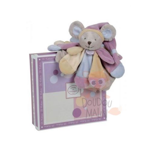  collector souris pose poudré plat carré violet beige bleu 